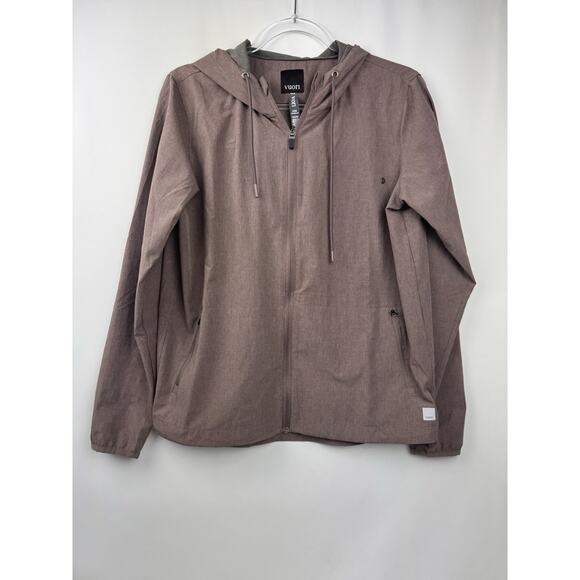 Vuori Outdoor Trainer Shell Hazel Linen VW501 Full Zip Hooded Medium - Picture 1 of 8